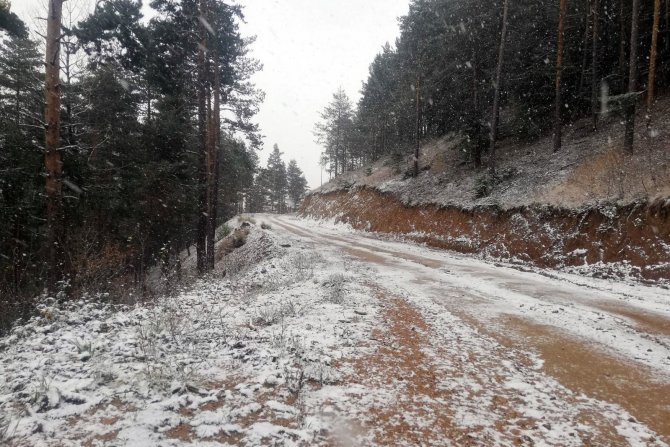 Gümüşhane’nin Yükseklerinde Kar Yağışı Başladı