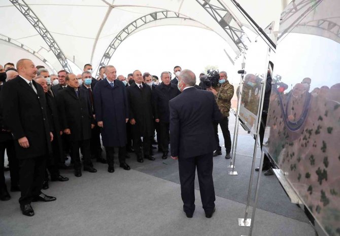 Erdoğan Ve Aliyev, Karabağ’da Kara Yollarının Temel Atma Törenine Katıldı