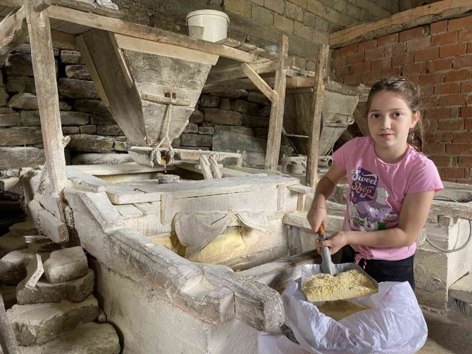 Tarihi Su Değirmeninin Taşları Nöbetleşe Döndürülüyor
