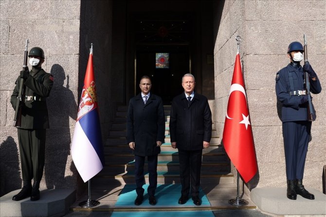 Milli Savunma Bakanı Akar, Sırp Mevkidaşı Stefanoviç’i Ağırladı