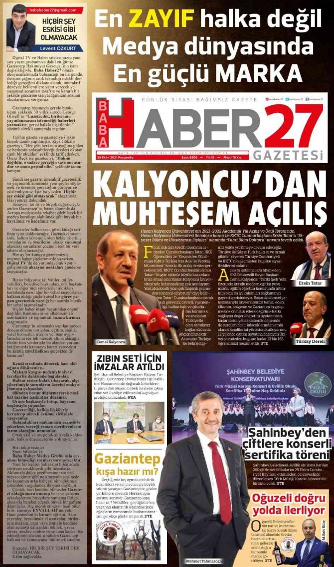 Babahaber27 Gazetesi Yayın Hayatına Başladı