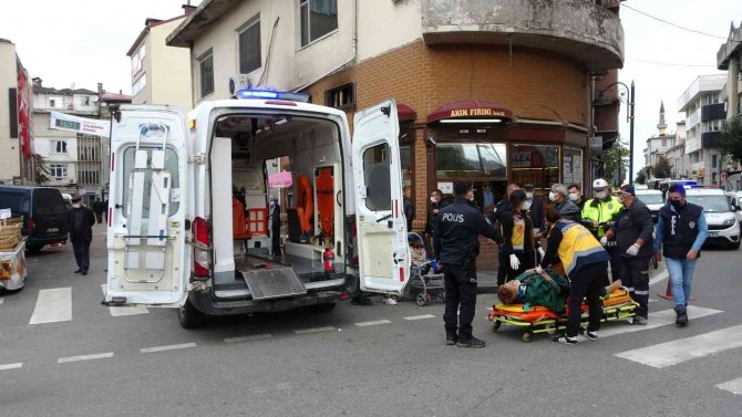 Yaya Geçidinde Otomobilin Çarptığı Kadın Yaralandı