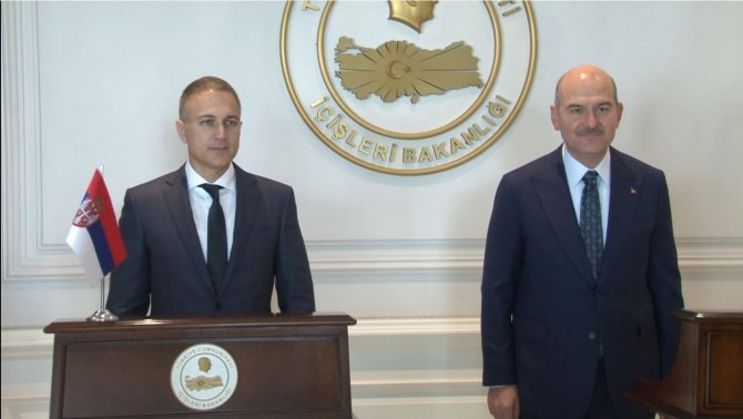 Sırbistan Savunma Bakanı Stefanoviç’ten Bakan Soylu’ya Ziyaret