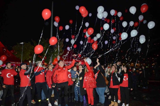 Ordu’da Cumhuriyet İçin Yürüyüş Ve Bisikletli Kortej