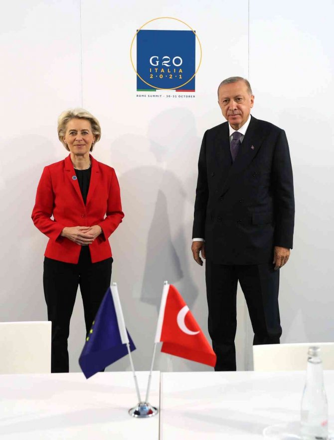 Cumhurbaşkanı Erdoğan, Ab Komisyonu Başkanı Leyen’i Kabul Etti