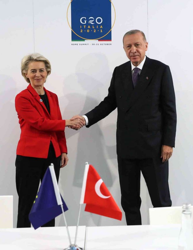 Cumhurbaşkanı Erdoğan, Ab Komisyonu Başkanı Leyen’i Kabul Etti
