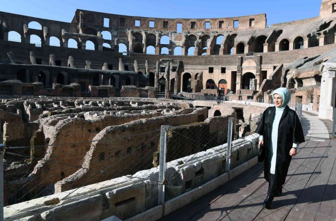 Emine Erdoğan, Roma’da Lider Eşleriyle Tarihi Kolezyum Ve Giardino All’i̇taliana’yı Gezdi