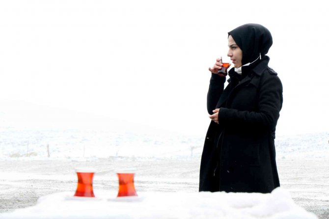 Kar Ve Sis, Doğu’dan İ̇ç Anadolu’ya Açılan Sakaltutan Geçidinde Kartpostallık Görüntü Oluşturdu