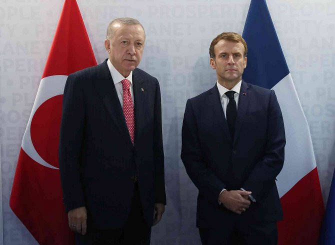 Cumhurbaşkanı Erdoğan, Macron İle Görüştü