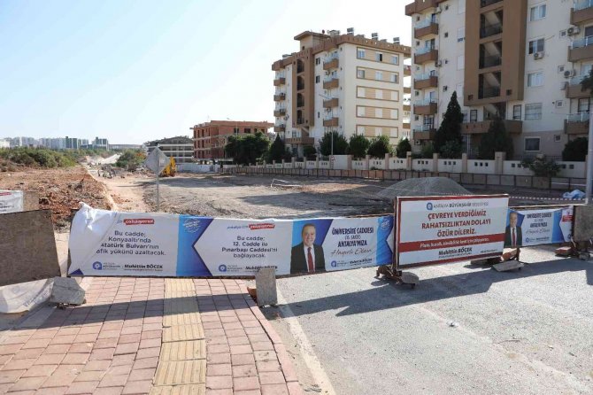 Konyaaltı’nda Yapılan Yeni Yolda Sona Yaklaşıldı