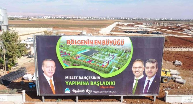 Eyyübiye’de 180 Dönümlük Millet Bahçesinde Çalışmalar Sürüyor