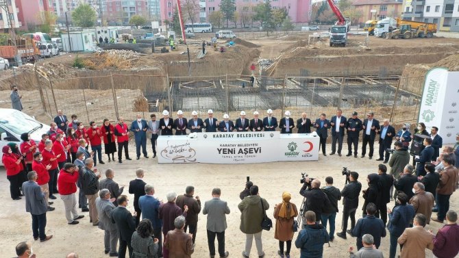 Karatay Belediyesinin Kente Kazandıracağı Yeni Aşevi Binasının Temeli Atıldı