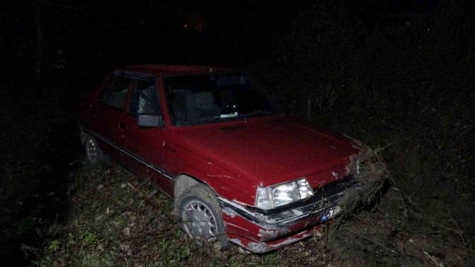 Kazlardan Kaçarken Kaza Yaptı, Kanala Uçtu