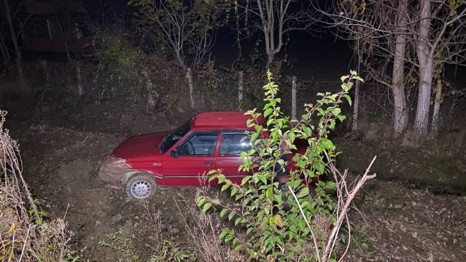 Kazlardan Kaçarken Kaza Yaptı, Kanala Uçtu