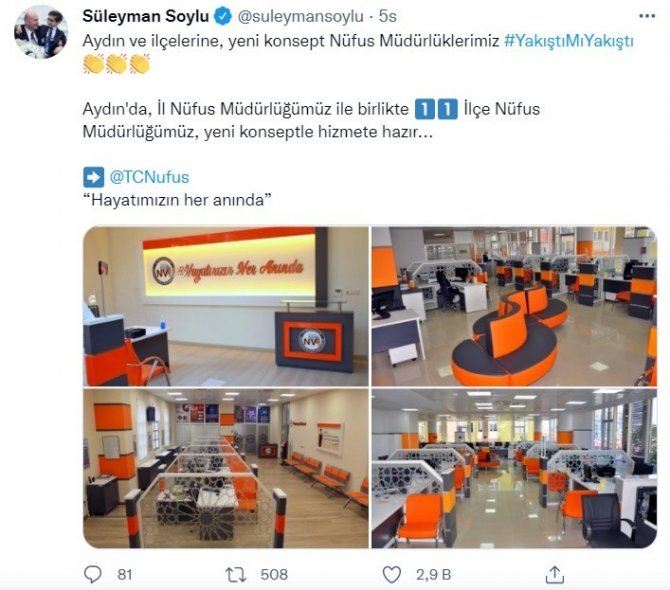 İ̇çişleri Bakanı Soylu’dan Aydınlılara ’Hayırlı Olsun’ Paylaşımı