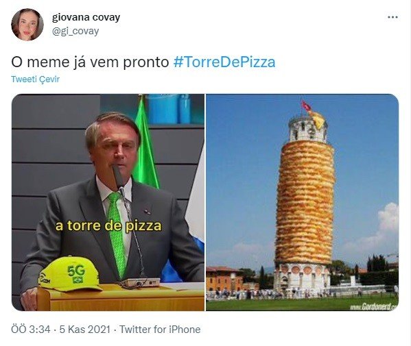 Pisa Kulesi’ne "Pizza" Diyen Bolsonaro Sosyal Medyada Alay Konusu Oldu