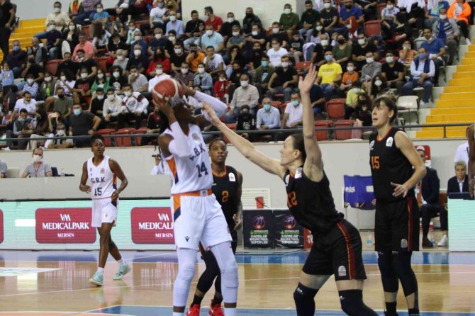 Kadınlar Basketbol Süper Ligi: Çukurova Basketbol Mersin Yenişehir Belediyesi: 74 - Galatasaray: 72