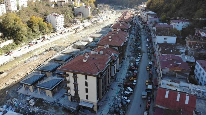 Giresun’un Dereli İlçesinde Yapımı Süren Afet Konutlarında Sona Yaklaşıldı