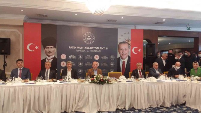 İ̇çişleri Bakanı Soylu, Arnavutköy’de Muhtarlarla Bir Araya Geldi