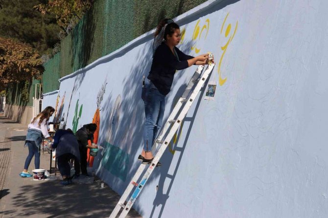 Siirt Belediyesi Duvarları Renklendiriyor
