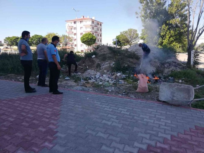 Kahramankazan Zabıtasından Çevreyi Kirletenlere Savaş