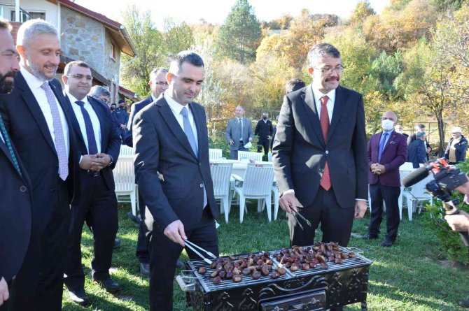 Vali Ve Protokol Üyelerinden Kestane Hasadı