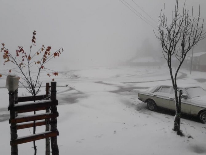 Sakarya’da Yüksek Kesimlere Kar Yağdı