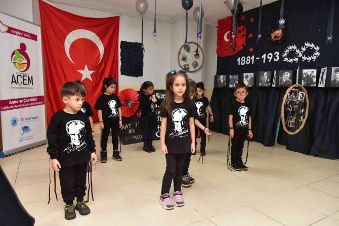 Tuzla Belediyesi Anne Çocuk Eğitim Merkezi’nde Bin 58 Çocuk Atatürk’ü Andı
