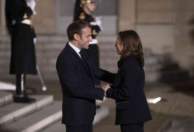 Fransa Cumhurbaşkanı Macron, Abd Başkan Yardımcısı Harris İle Görüştü
