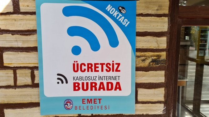 Emet Belediyesi’nden Ücretsiz Wi̇-fi̇ Hizmeti