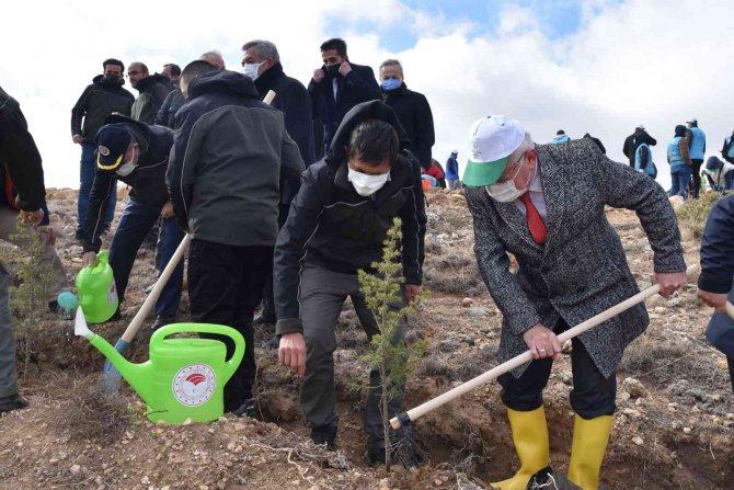 Karaman’da Milli Ağaçlandırma Günü’nde 35 Bin Fidan Toprakla Buluştu