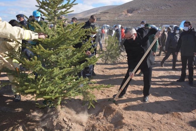 Niğde’de 5 Bin 500 Fidan Toprakla Buluştu