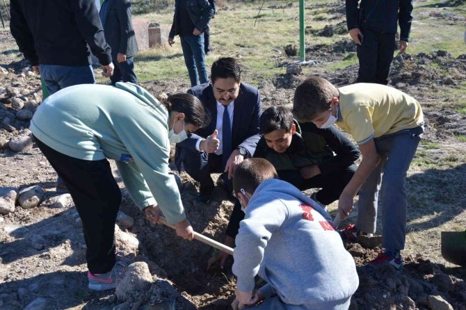 Selendi’de 300 Adet Fidan Toprakla Buluştu