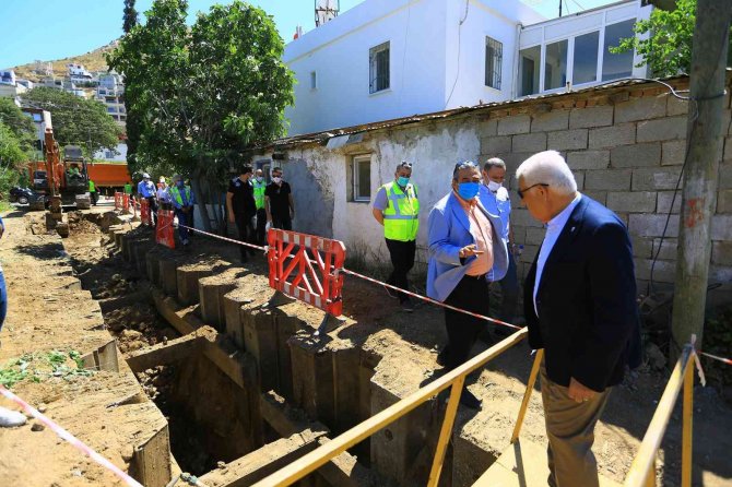Bodrum Kanalizasyon Hattının Yüzde 49’u Tamamlandı