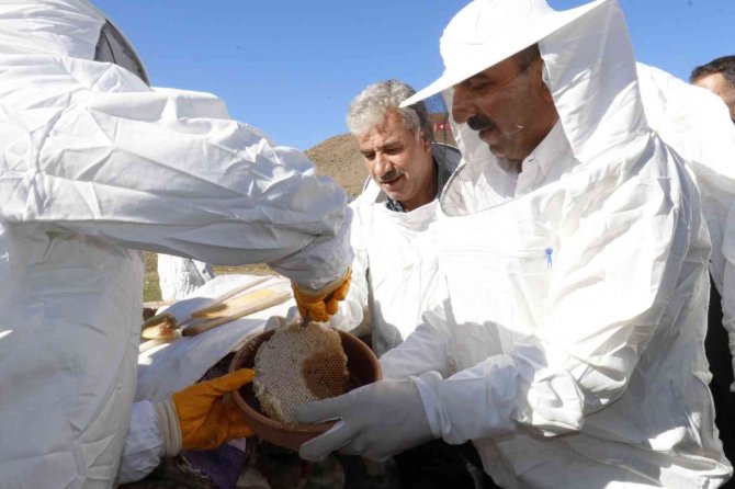 Siirt’te Terörden Temizlenen Bölgede Bal Hasadı Yapıldı