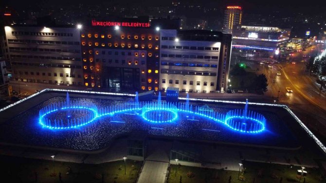 Keçiören’de Farkındalık İçin Mavi Aydınlatma