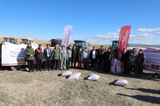 Hibe 80 Bin Kilogram Buğday Ve Arpa Tohumu Toprakla Buluştu