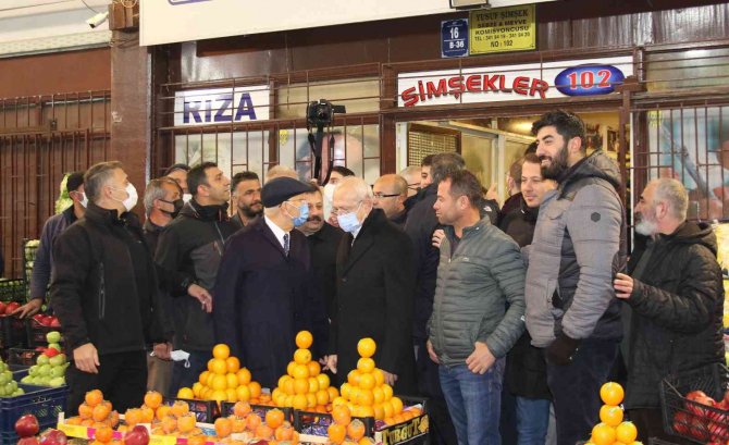 Chp Genel Başkanı Kılıçdaroğlu, Ankara’da Hal Esnafını Ziyaret Etti