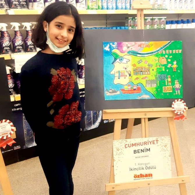 29 Ekim Cumhuriyet Bayramı Konulu Resim Yarışmasında Ödüller Sahiplerini Buldu