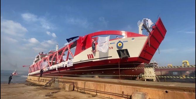 Ro-ro Gemisi “Tekirdağ 59” Denize İndi