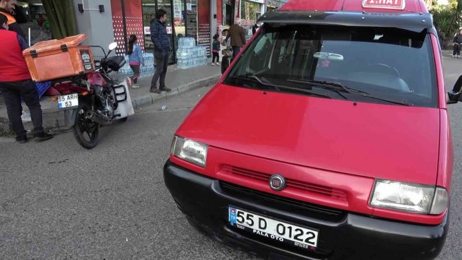 Samsun’da Motosikletli Kurye Kazası: 1 Yaralı