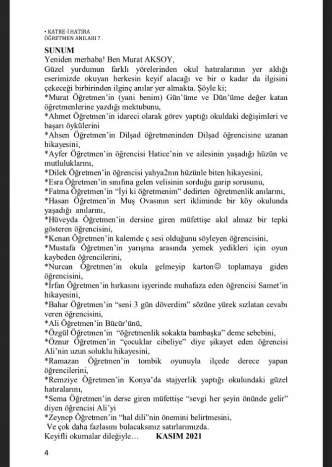 Öğretmenlerin Anıları Kitaplaştı