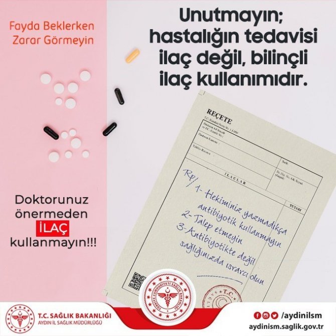 Aydın İ̇l Sağlık Müdürlüğü, Yanlış Antibiyotik Kullanımına Dikkat Çekti