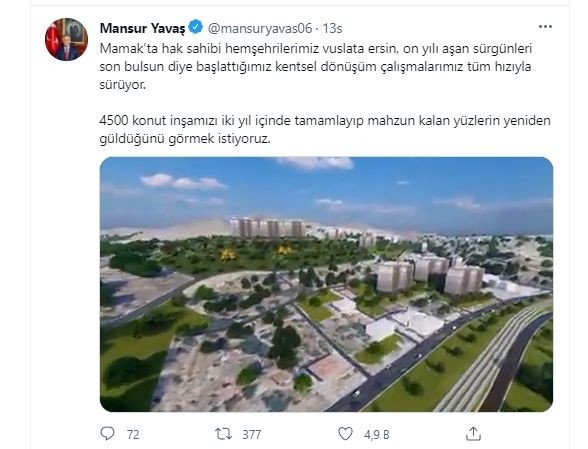 Ankara Büyükşehir, Mamak’ta Kentsel Dönüşüm Çalışmalarını Hızlandırdı