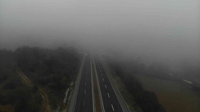 Sisle Kaplanan Bolu Dağı Havadan Görüntülendi