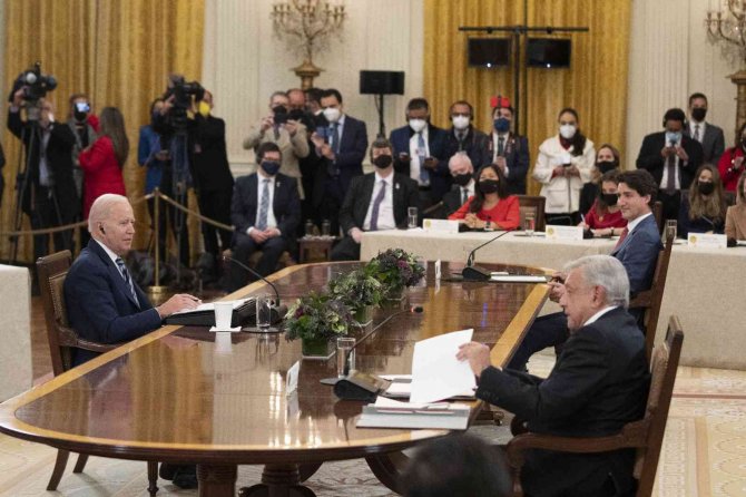 Abd Başkanı Biden, Trudeau Ve Lopez Obrador 5 Yıl İçinde İlk Kez Bir Araya Geldi