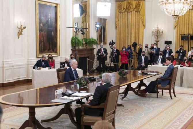 Abd Başkanı Biden, Trudeau Ve Lopez Obrador 5 Yıl İçinde İlk Kez Bir Araya Geldi