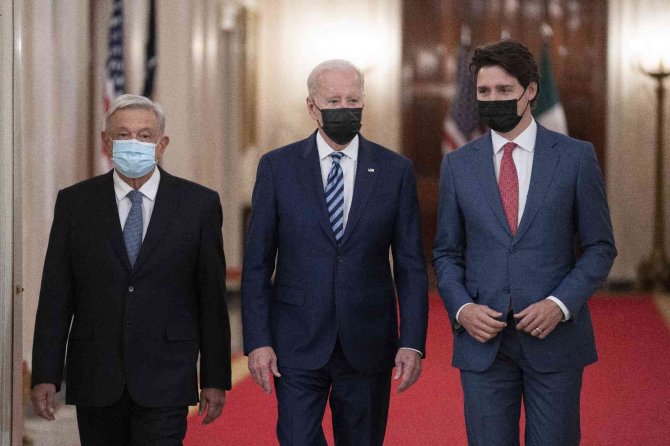 Abd Başkanı Biden, Trudeau Ve Lopez Obrador 5 Yıl İçinde İlk Kez Bir Araya Geldi
