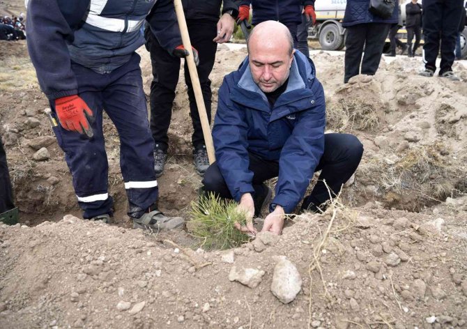 Selçuklu’da 3 Bin Fidan Toprakla Buluştu