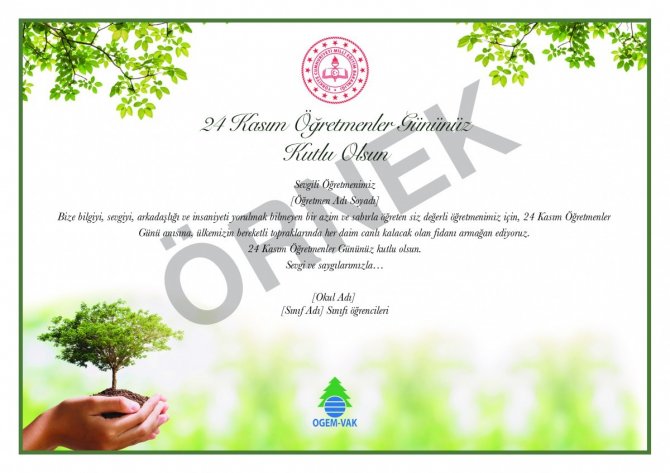 Öğretmenler Günü Hediyeniz Fidan Olsun